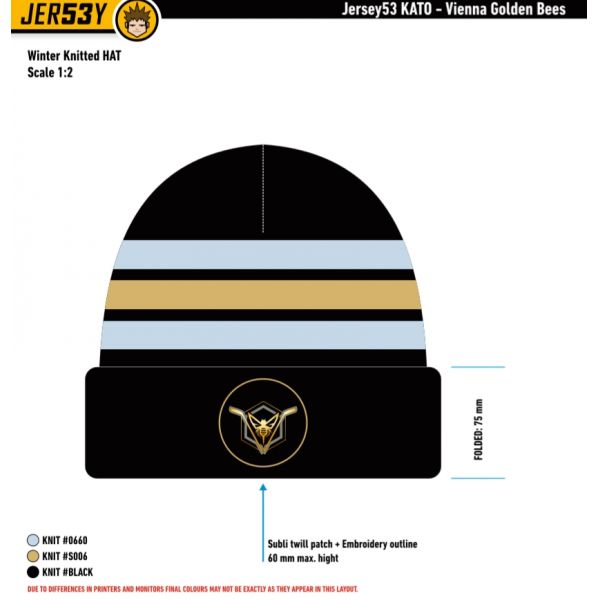 Winterhaube Warm Vienna Golden Bees