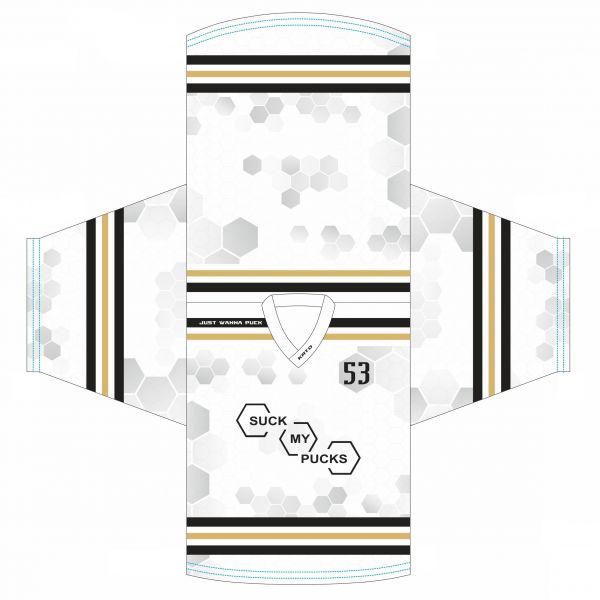 SUCK MY PUCKS Jersey Classic White - keine Spielernummer