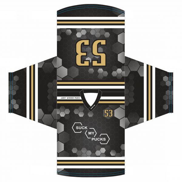 SUCK MY PUCKS GOALIE Jersey Classic Black