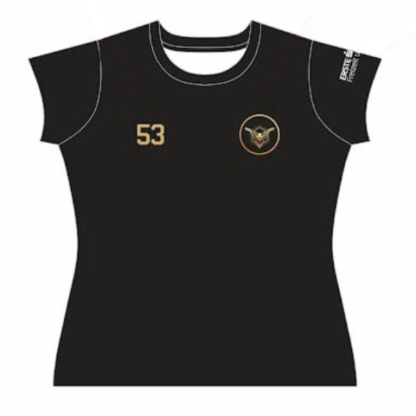 Baumwoll T-Shirt Women Vienna Golden Bees SCHWARZ